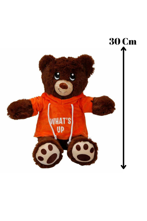 Kapüşonlu Peluş Ayı 30 Cm