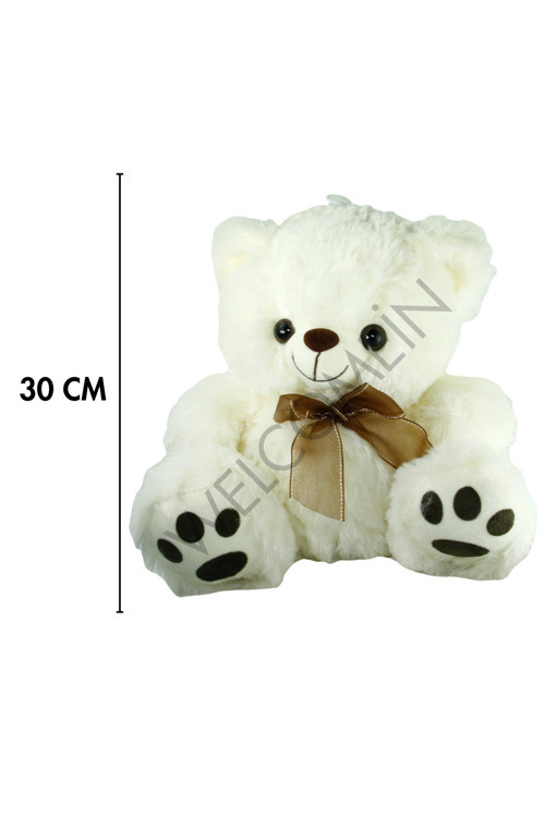 Peluş 30 Cm Kurdeleli Ayı Oyuncak Sevigililer Günü İçin Hediyelik Peluş