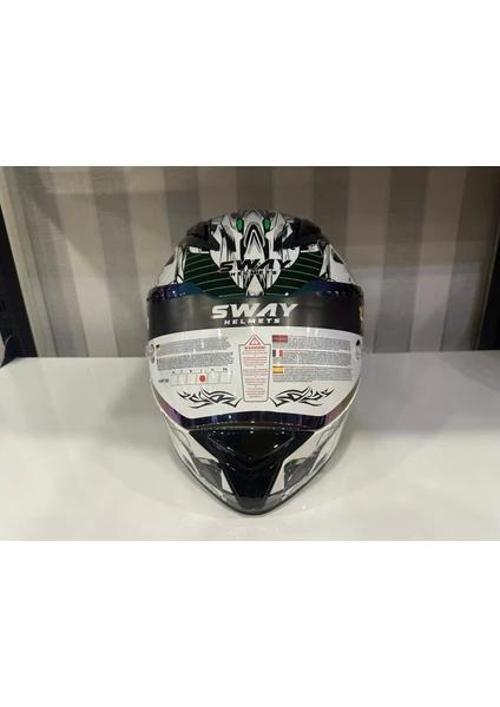 Kask Sw 850 Whıte/green Full Face