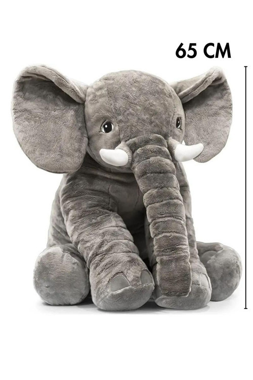 Peluş 65 Cm Oyuncak Fil Sevgililer Günü Yılbaşı Doğum Günü Büyük Peluş Yumuşak Tüylü