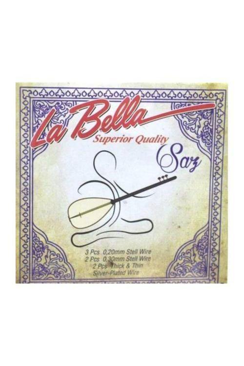 La Bella Lbh-20 Uzun Sap Saz Teli - 0.20 Uzun Bağlama Teli Takım