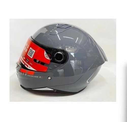 Kask mt Revenge 2 Parlak Gri A12 Şeffaf Vizörlü V14B