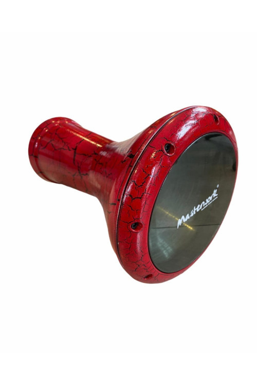 Sepette Müzik Kırmızı Çömlek Çatlak Boyalı Darbuka