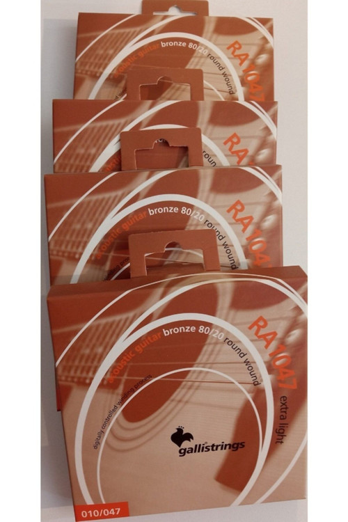 Akustik Gitar Teli Galli Strinngs Ra-1047 Extra Light Bronze Acoustic Strings