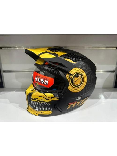 Kask Streetfıghter Sv Aztec B3 Mat Siyah/sarı
