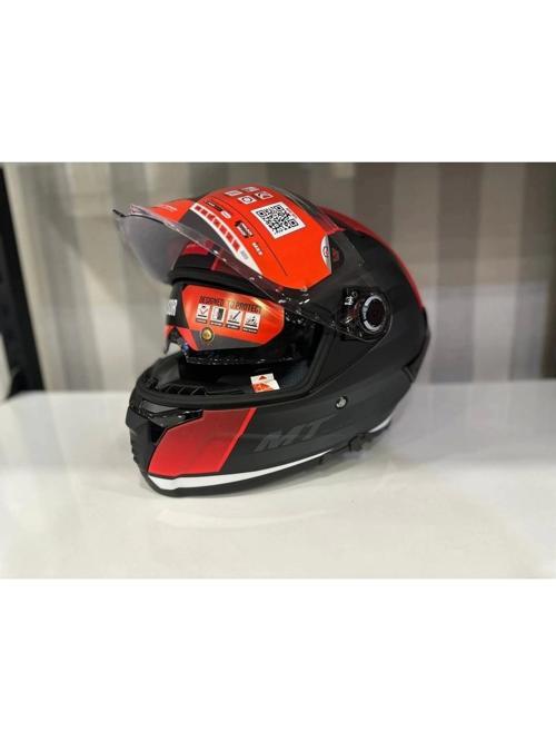 Kask Mt Thunder 4 Sv Tears B5 Mat Siyah/Kırmızı
