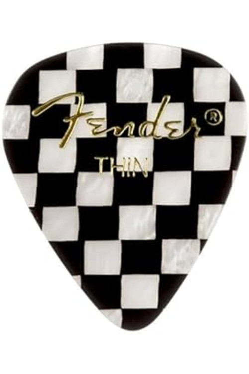 Fender 351 Shape Graphic Picks (Thin 0.46, Checker 1 Adet) Pena