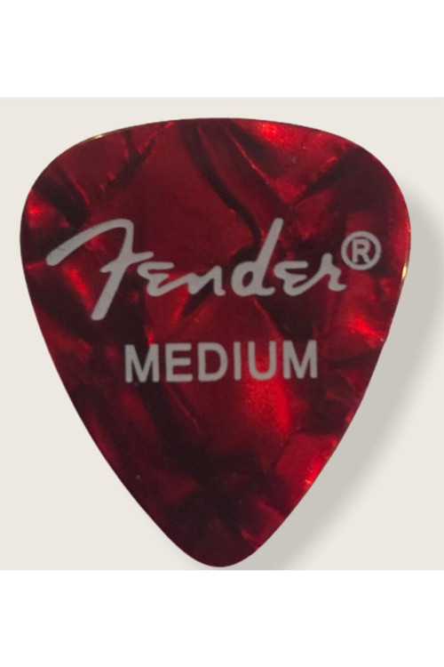 Premium 351 Shape Celluloid Picks Red Moto Medium Pena - 1 Adet
