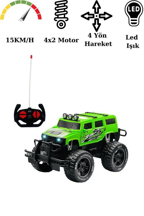 Oyuncak 1:12 Uzaktan Kumandalı Şarjlı Offroad Rock Crawler Işıklı Araba 4X2 Motor 15 Km/H