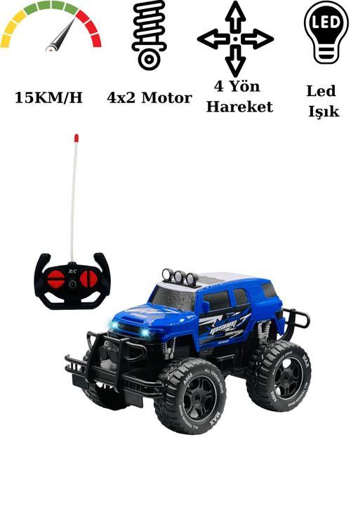Oyuncak 1:12 Uzaktan Kumandalı Şarjlı Offroad Rock Crawler Işıklı Araba 4X2 Motor 15 Km/H