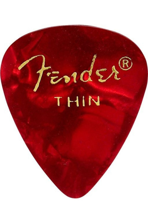 1 Adet Pena 351 Premium Celluloid Picks Red Moto - Thin