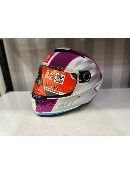 Kask Mt Thunder 4 Sv Tears C8 Parlak Inci Beyaz/Pembe
