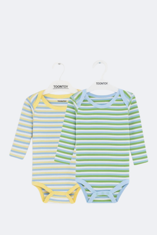 Toontoy Unisex Çizgili 2 Li Zıbın