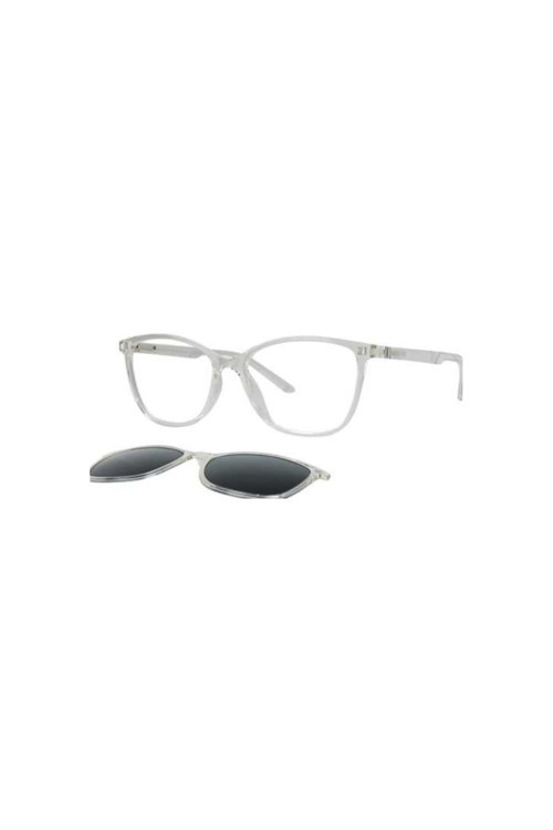 Tk306 C0505 51Ekt Kadın Polarize Klipsli Mavi Işık Korumalı Numaralı Numarasız Cam (Şeffaf Çerçeve)