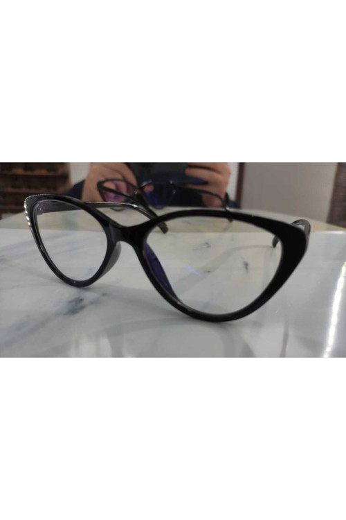 Siyah C01 Kadın Mavi Işık Korumalı Ekran Cat Eyes Gözlüğü