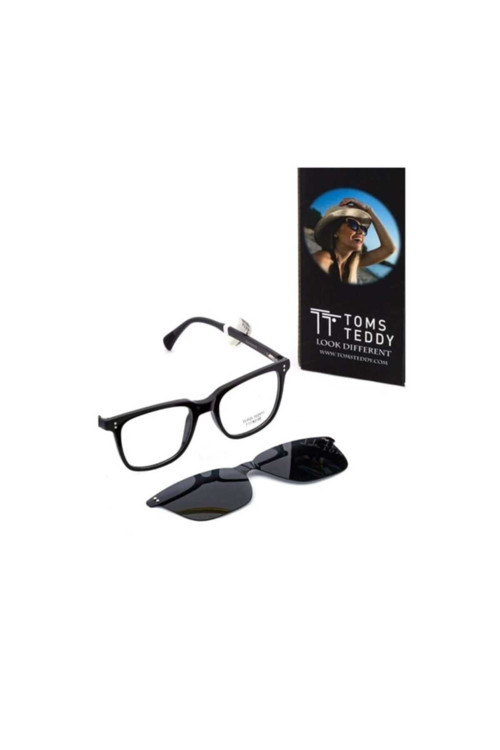 Tt066 C101M 49Ekt Unisex Polarize Klipsli Mavi Korumalı Ekran Gözlüğü(Mat Siyah)