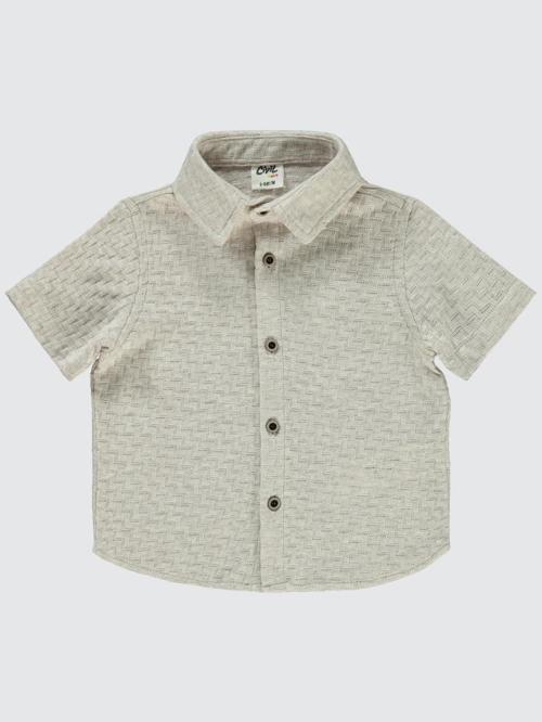 Jakarlı 6-18 Ay Gömlek - Kahverengi6-9 Ay