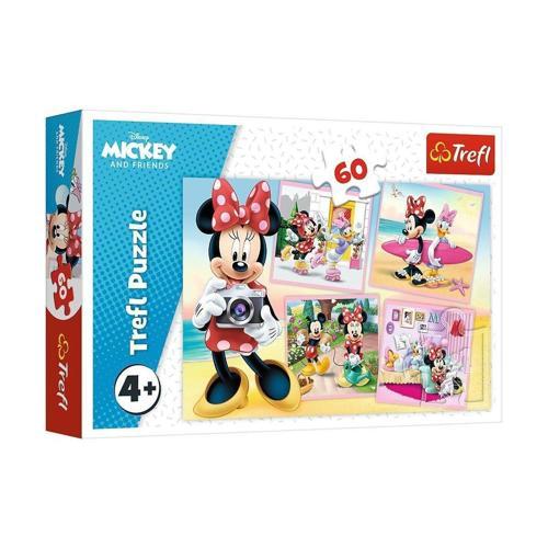 PUZZLE-17360 Mickey 60 Parça Puzzle Kız Erkek Çocuk Oyuncak Eğitici Oyuncaklar
