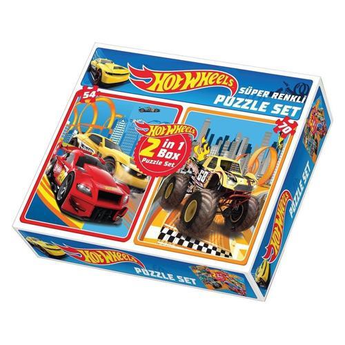 1535 HOT WHEELS 2İN PUZZLE Kız Erkek Çocuk Oyuncak Eğitici Oyuncaklar