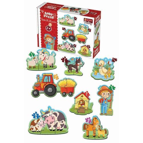 1734 Dıytoy, Baby Puzzle- İlk Çiftlik Puzzle Kız Erkek Çocuk Oyuncak Eğitici Oyuncaklar