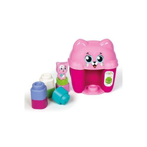 17768 Soft Clemmy - Yumuşak Blok Kova Seti Kedicik 6-36 ay Kız Erkek Çocuk Oyuncak Eğitici Oyuncakla