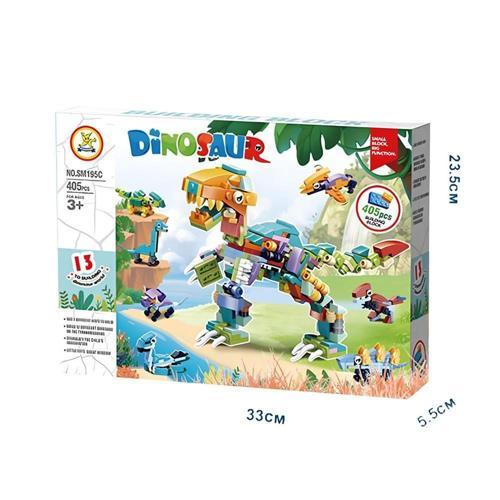 SM195C Lego Dinozorlar 405 Parça Kız Erkek Çocuk Oyuncak Eğitici Oyuncaklar