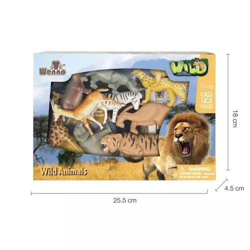 5901-5903-5904 Kutulu 12 parça Hayvan Seti Kız Erkek Çocuk Oyuncak Eğitici Oyuncaklar