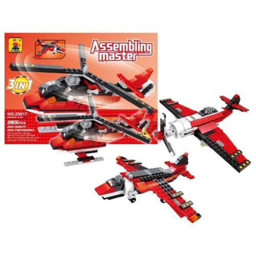 Ausini Assembling Master 3 in 1 265 Parça Hava Araçları Seti Kız Erkek Çocuk Oyuncak Eğitici Oyuncak