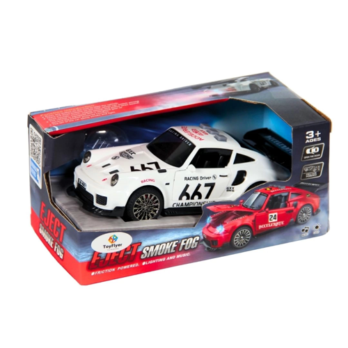 Işıklı Sesli Duman Çıkaran Sürtmeli Spor Araba BSP-1A Kız Erkek Çocuk Oyuncak Eğitici Oyuncaklar