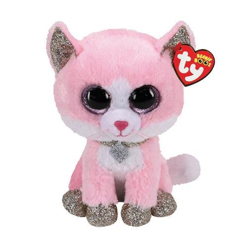 TY Beanie Boos Pembe Peluş Kedi Fiona 24cm Kız Erkek Çocuk Oyuncak Eğitici Oyuncaklar