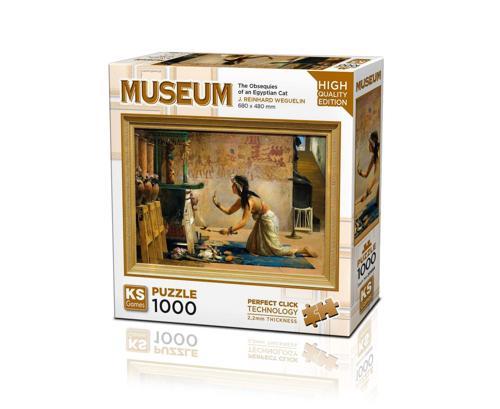 KS Puzzle 1000 Parça Museum The Obsequies of an Egyptian Cat Kız Erkek Çocuk Oyuncak Eğitici Oyuncak