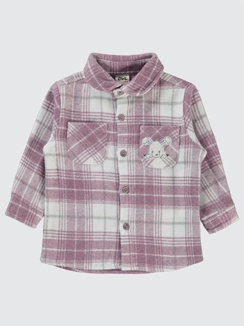 Bebe Yaka 6-18 Ay Gömlek - Lila6-9 Ay