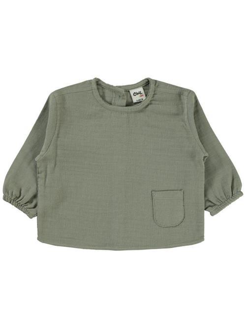 Tek Cep 6-18 Ay Gömlek - Haki12-18 Ay