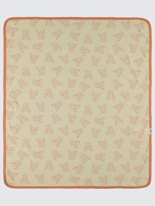 Natural Bear Baskılı Battaniye - TuruncuStandart