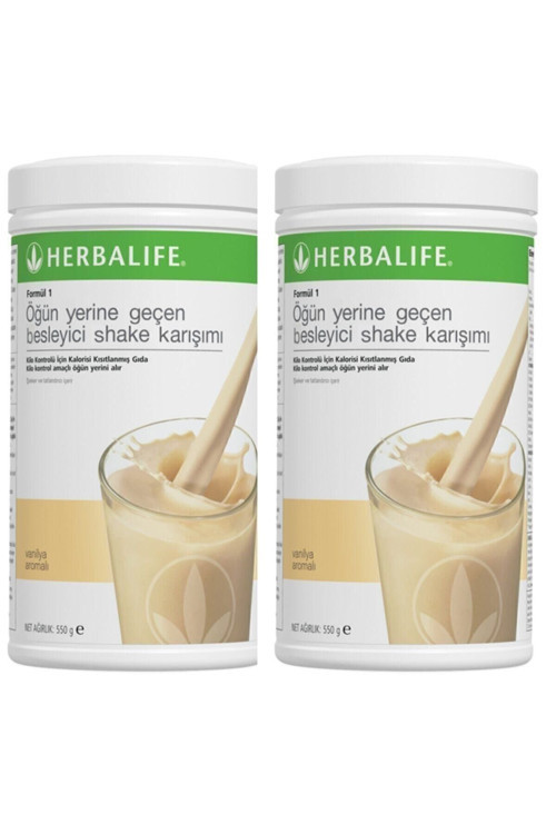 Formül 1 Öğün Yerine Geçen Besleyici Shake Karışımı Vanilya Aromalı 550 Gr 2 Adet