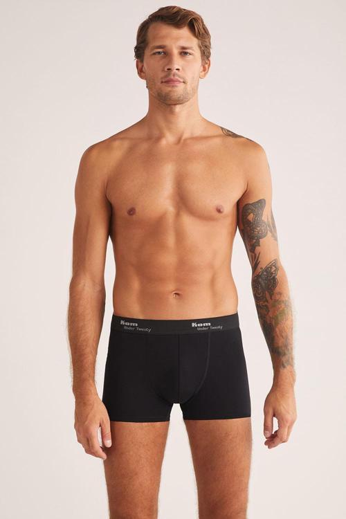 Kom Tight Siyah 2'li Şort Boxer 2'li Avantajlı Paket