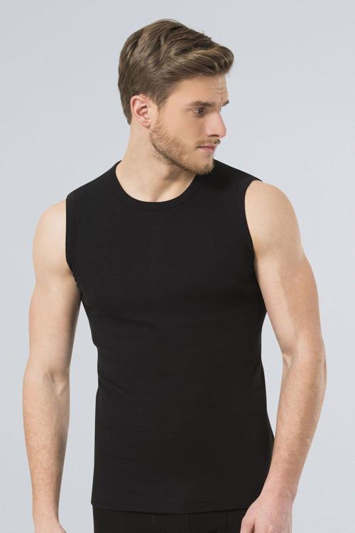 Erkek Spor O yaka Atlet (2'li Paket) 134/Siyah