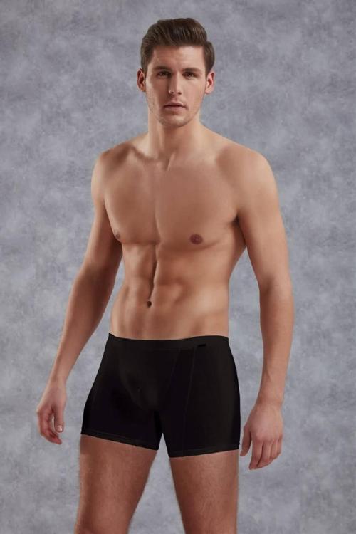 Erkek Siyah Micro Modal Torbalı Normal Paça Boxer 1510