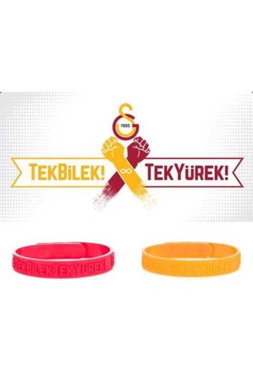 Lisanslı Unisex Omuz Omuza Bileklik Sarı + Kırmızı U651905
