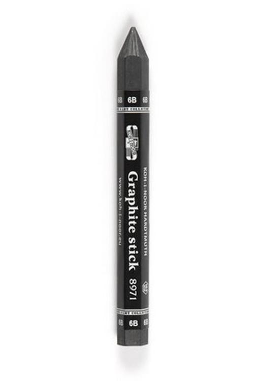Jumbo Graphite Stick 6B 1 Adet Agaçsız Kalın Grafit Füzen Kömür Kalem Karakalem