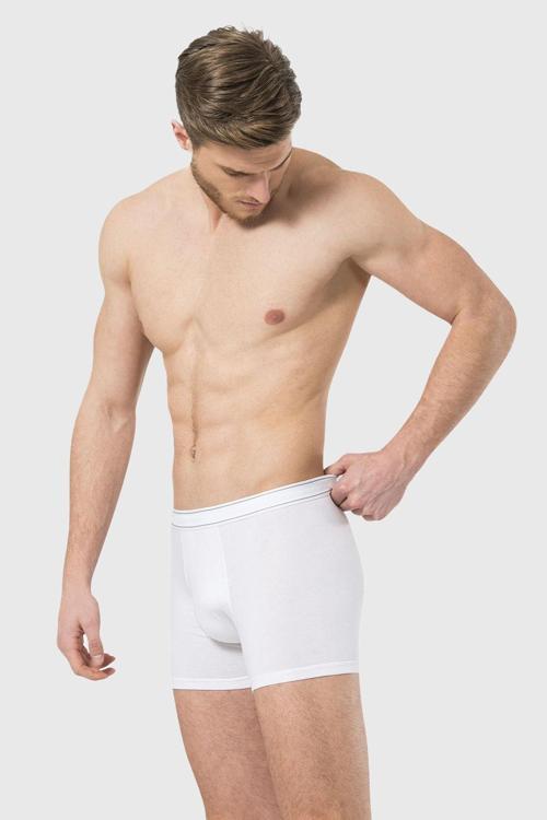 Erkek Likralı Boxer 174/Beyaz