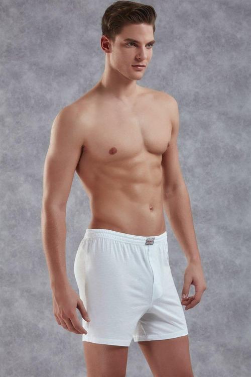 Erkek Pamuk Düğmeli Normal Paça Boxer 1505