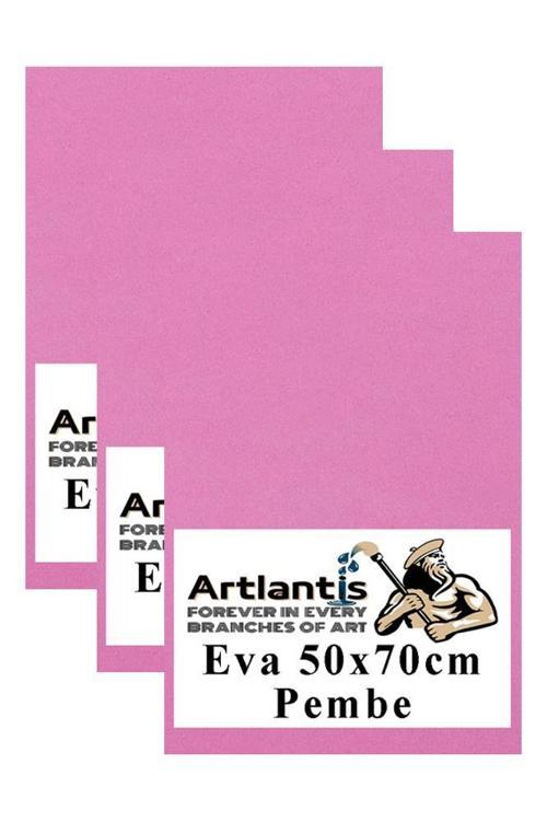 Pembe Eva 50x70 cm 3 Adet Eva Süngeri Okul Kreş Anasınıfı Elişi Etkinlikleri