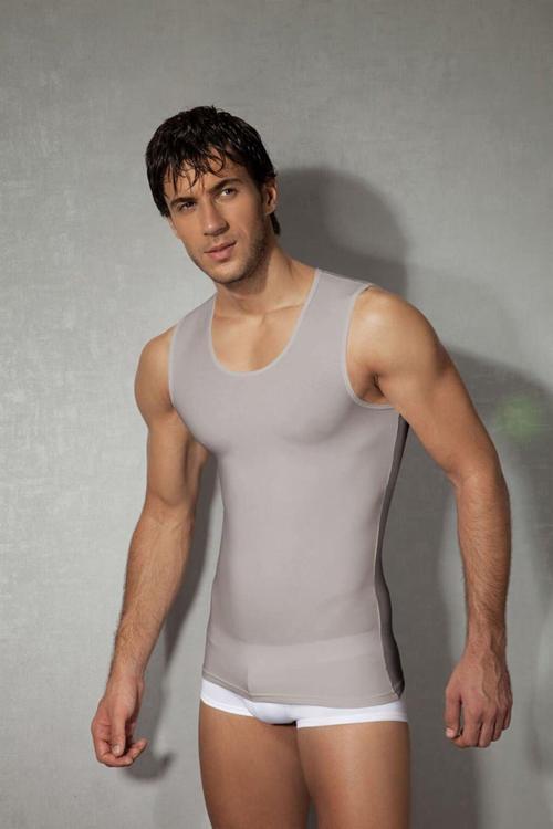 Erkek Gri Modal Bisiklet Yaka Atlet 2205