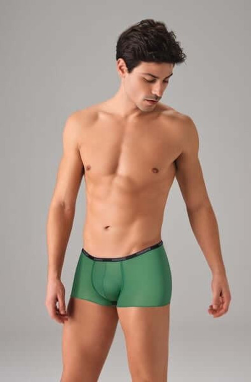 Yeşil Erkek Polyamid Mini Paça Boxer 1590