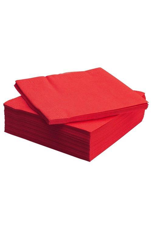 50 Adet Şık Sunum, Davet, Özel Tasarım Peçete Fantastısk Kırmızı Renk 40 X 40 Cm Peçete