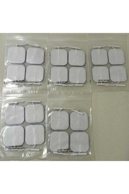 Tens Cihazı Kablolu Yedek Elektrot 5X5 Tens Pedi 4 Lü ( 5 Paket )