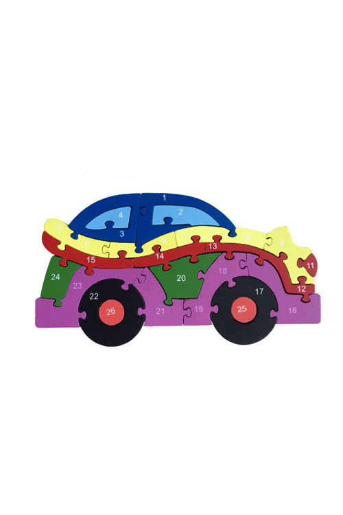 Ahşap Puzzle Araba