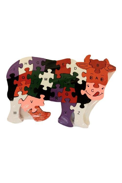 Harfleri Ve Sayıları Öğreniyorum Eğitici Inek Puzzle