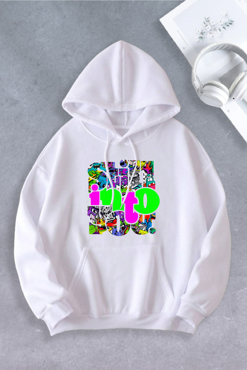 Unisex Kadın Erkek Still Desenli Baskılı Oversize Sweatshirt